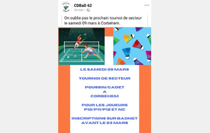 Tournoi de secteur Poussin/cadet CORBEHEM 