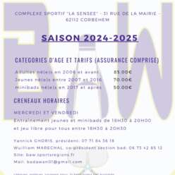 Informations saison 2024-2025